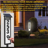 Solar House Number Light House Address Digital Illuminated Ground Plug Sign Automatically Waterproof House Light White and Warm Light