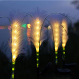 Solar Garden Lights Outdoor Solar Reed Lights Sway by Wind Simulation Waterproof LED Lights for Outside, Decoration Stake Lights for Pathway Patio Yard 4 Pack