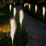 Solar Garden Lights Outdoor Solar Reed Lights Sway by Wind Simulation Waterproof LED Lights for Outside, Decoration Stake Lights for Pathway Patio Yard 4 Pack