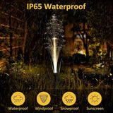 Solar Garden Lights Outdoor Solar Reed Lights Fiber Optic Waterproof LED Lights for Outside, Decoration Stake Lights for Pathway Patio Yard 4 Pack