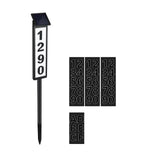 Solar House Number Light House Address Digital Illuminated Ground Plug Sign Automatically Waterproof House Light White and Warm Light