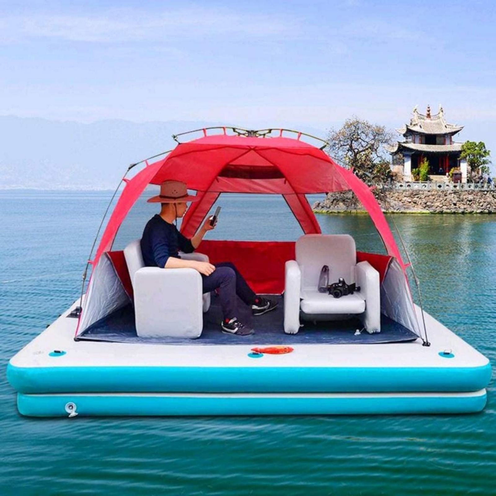 Inflatable Floating Fishing Dock Platform for All Ages – Jack's
