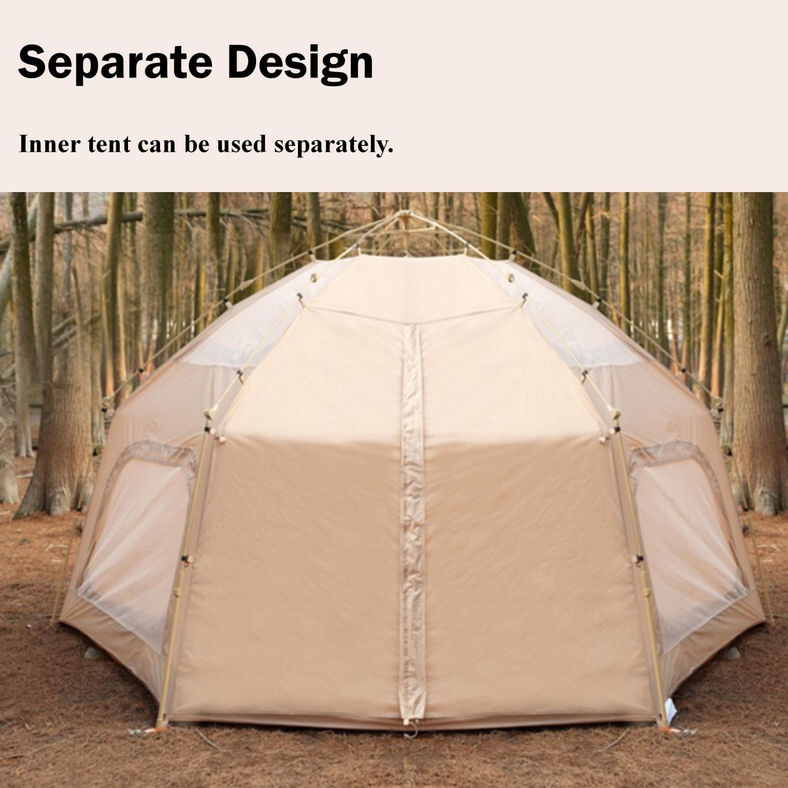 Large Space Luxury Frog Hexagonal Tent 5-8 Person Double Layer All Weather Easy Setup Tents