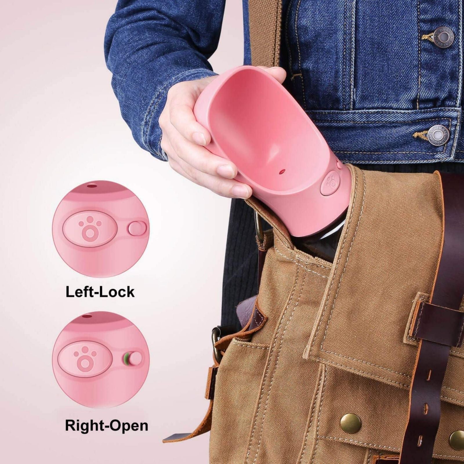 Pet Travel Water Bottle for Dogs Portable Puppy Water Bottle, Leak-Proof Water Bottle with Drinking Bowl 350ML/ 12OZ