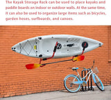 2Pcs Kayak Wall Rack Carrier Canoe Paddle Surfboard Holder Wall Mount Shelf