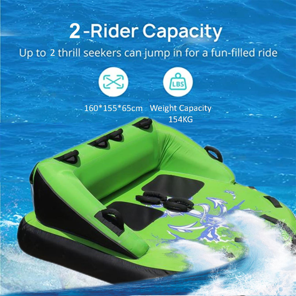 2-Rider Inflatable Towable Booster Tube for Water Boating Fun – Jack's ...